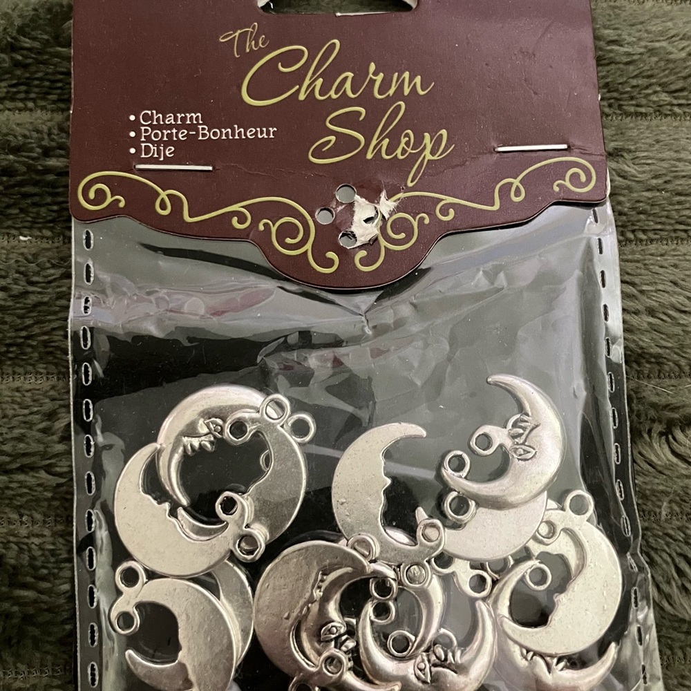 Michaels Silver Moon Charm Necklace Set